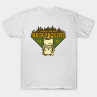 It's Time For Explorer - Backpackers T-Shirt